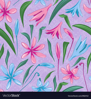 Colorful floral pattern vector image Colorful floral pattern vector image
