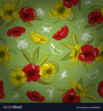Colorful floral pattern vector image Colorful floral pattern vector image