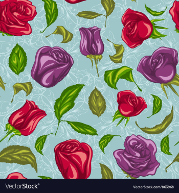 Colorful floral pattern vector image Colorful floral pattern vector image