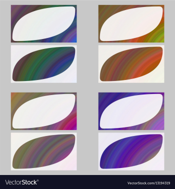 Colorful fractal art business card design set vector image Colorful fractal art business card design set vector image