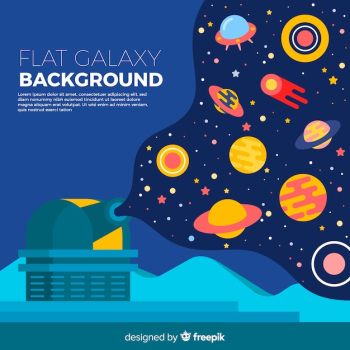 Colorful galaxy background with flat design Colorful galaxy background with flat design