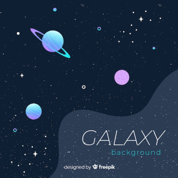 Colorful galaxy background with flat design Colorful galaxy background with flat design