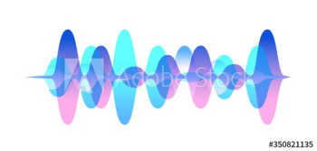 Colorful gradient sound waveform vector graphic illustration Colorful gradient sound waveform vector graphic illustration