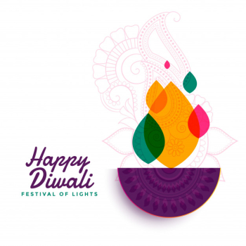 Colorful happy diwali festival diya lamp Free Vector Colorful happy diwali festival diya lamp Free Vector