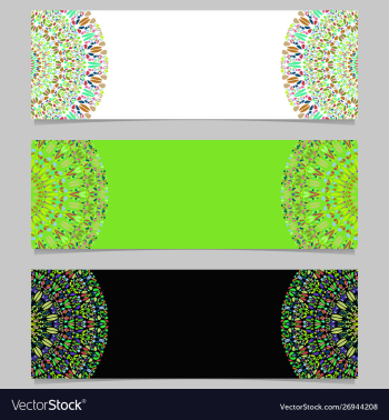 Colorful horizontal geometrical gravel mandala vector image Colorful horizontal geometrical gravel mandala vector image