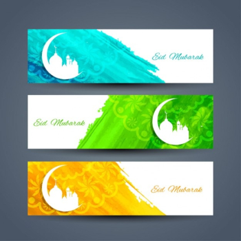 Colorful islamic banners Colorful islamic banners