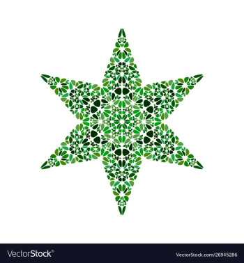 Colorful isolated abstract petal star symbol vector image Colorful isolated abstract petal star symbol vector image