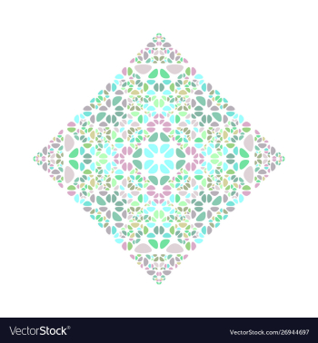 Colorful isolated gemstone ornament square symbol vector image Colorful isolated gemstone ornament square symbol vector image