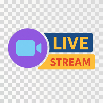 Colorful Live Stream Icon Colorful Live Stream Icon
