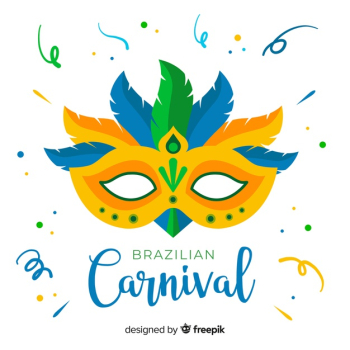 Colorful mask brazilian carnival background Free Vector Colorful mask brazilian carnival background Free Vector
