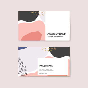 Colorful memphis pattern business card vector Colorful memphis pattern business card vector