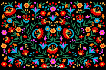 Colorful mexican embroidery background Colorful mexican embroidery background