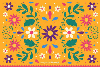 Colorful mexican embroidery background Colorful mexican embroidery background
