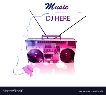 Colorful music poster vector image Colorful music poster vector image
