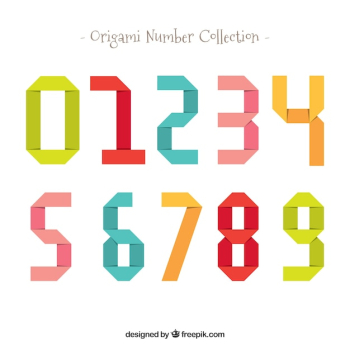 Colorful number collection with flat design Colorful number collection with flat design