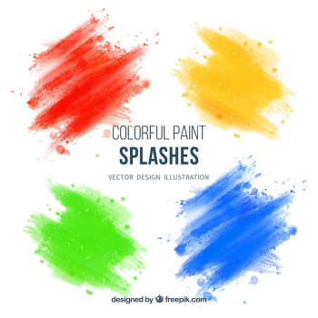 Colorful paint splashes Colorful paint splashes