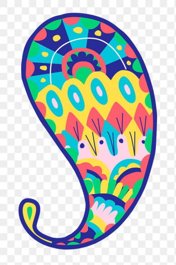 Colorful paisley pattern png sticker Colorful paisley pattern png sticker