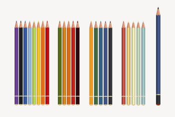 Colorful pencils clip art color | Free Photo - rawpixel