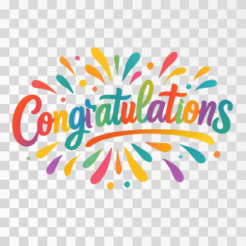 Colorful PNG Congratulations Celebration Graphic Colorful PNG Congratulations Celebration Graphic
