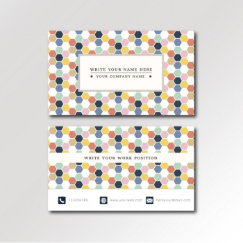 Colorful polygonal pattern business card