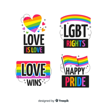Colorful pride day labels collection Free Vector Colorful pride day labels collection Free Vector