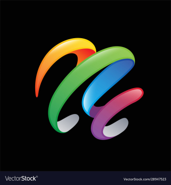 colorful ribbon abstract 3d logo colorful ribbon abstract 3d logo