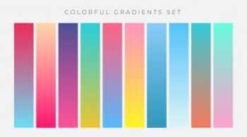 Colorful Set Of Vibrant Gradients Vector Illustration | Download now free vectors on Freepik