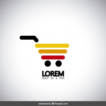 Colorful shopping cart logo Colorful shopping cart logo