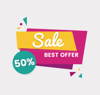 Colorful shopping sale badge design Colorful shopping sale badge design