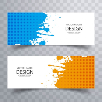 Colorful splash banners Colorful splash banners