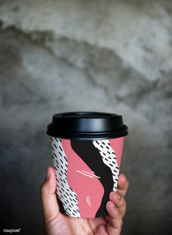 Colorful takeaway coffee cup mockup design | Free stock psd mockup - 502665