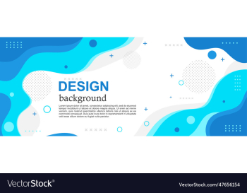 colorful template banner with liquid shape concept