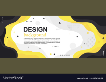 colorful template banner with liquid shape concept