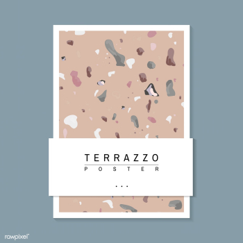 Colorful Terrazzo pattern poster vector | Free stock vector - 544677