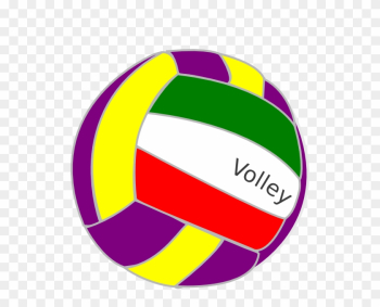 Colorful - Volleyball - Clipart - Colorful Volleyball Clipart