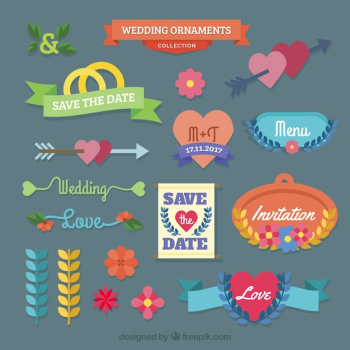 Colorful wedding elements Colorful wedding elements