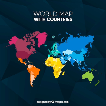 Colorful world map