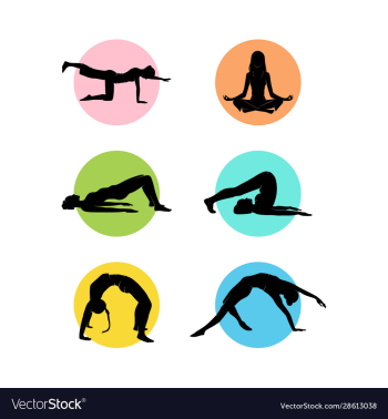 colorful yoga logo template