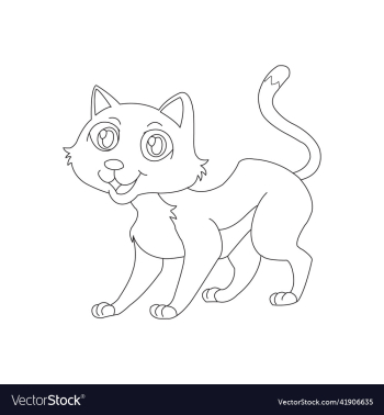 coloring page outline of cute cat animal coloring page outline of cute cat animal