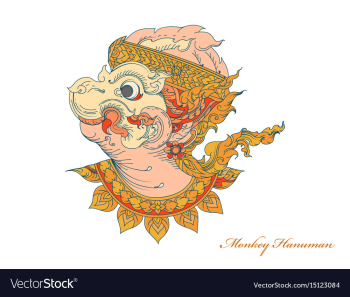 Colors monkey hanuman art pattern vector image Colors monkey hanuman art pattern vector image