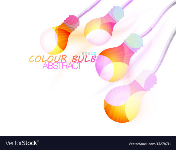 Colour bulb vector image Colour bulb vector image