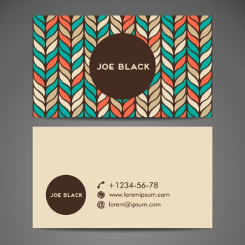 Coloured business card design