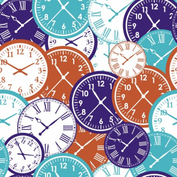 Coloured clocks pattern Coloured clocks pattern