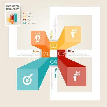 Coloured infographic template Coloured infographic template
