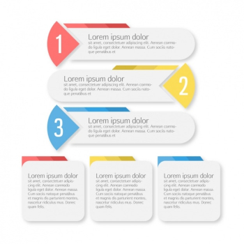 Coloured infographic template Coloured infographic template