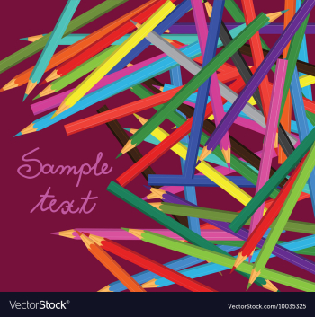 Coloured pencils vector image Coloured pencils vector image