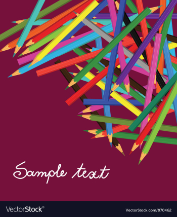 Coloured pencils vector image Coloured pencils vector image