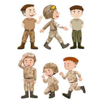 Coloured soldiers design Coloured soldiers design