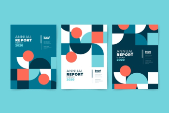 Colourful abstract annual report template Free Vector Colourful abstract annual report template Free Vector