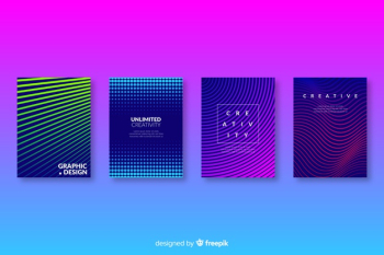 Colourful abstract covers collection Free Vector Colourful abstract covers collection Free Vector